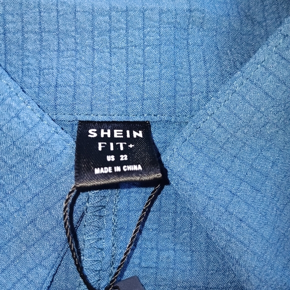 Plus Size Single Breasted Belted Shirt Dress - Picture 9 of 16